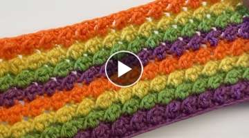 Crochet new 3D Blanket or Fantasy scarf stitch 678