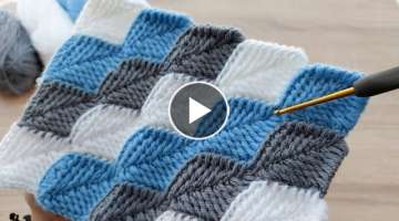 Easy crochet model for blanket or cardigan 1049
