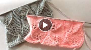 Leaf Knitting Stitch Pattern For Sweater/Cardigan 729