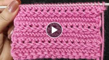 Easy 2 Rows Knitting Pattern for All Projects 1015