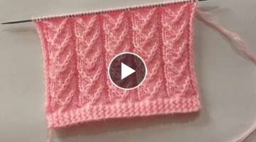 Very Beautiful Cable Knitting Stitch Pattern For Gents/Ladies Sweater 236