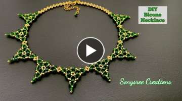 Triad Necklace || Fast and Easy Begginers Tutorial || Bicone Necklace 699