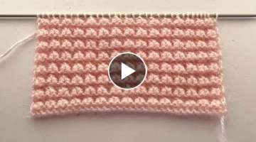 Easy 4 Rows Repeat Knitting Stitch Pattern For Sweater 908