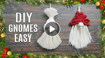 DIY Rope Gnomes EASY Macrame Christmas Crafts 859
