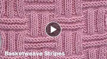 Basketweave Stripes Knitting Stitch Patterns 896